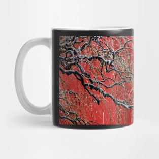 Chinese tree in winter. Mug